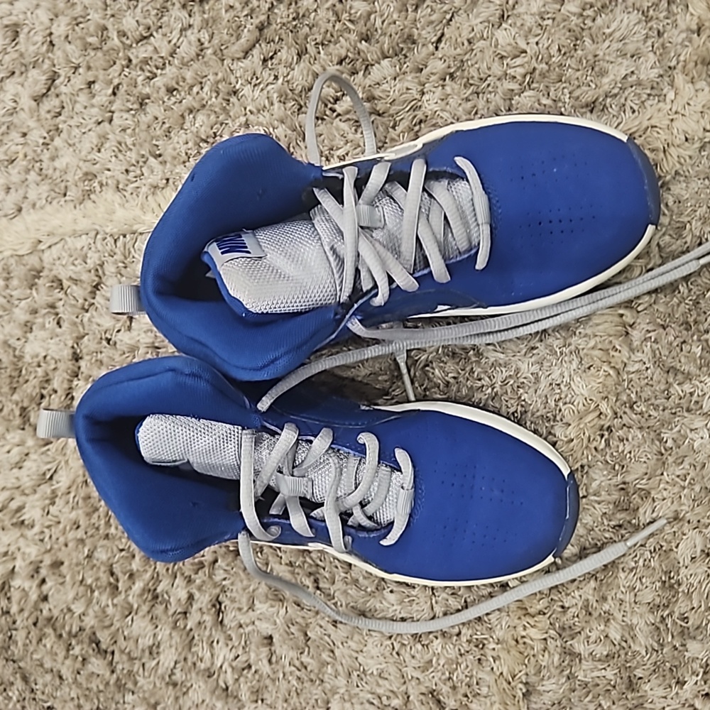 Blue basketball shoes size 2